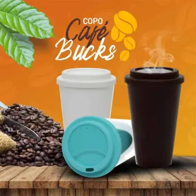 Copo Café Bucks, atóxico, inodoro e térmico