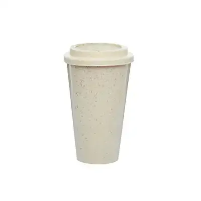 Copo Café Bucks com material brilhante na cor branco