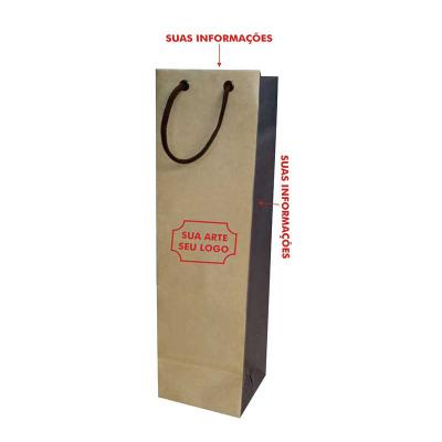 SACOLA DE PAPEL PERSONALIZADA PARA VINHOS E BEBIDAS