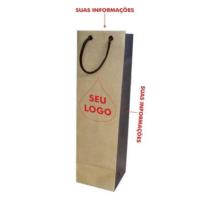 SACOLA DE PAPEL PERSONALIZADA PARA VINHOS E BEBIDAS