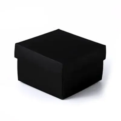 Caixa rígida preta - tampa e fundo separado