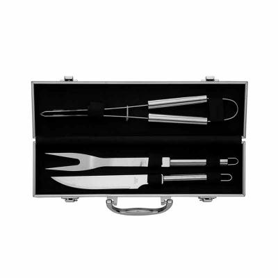 Kit churrasco 3 peças com maleta