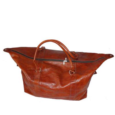 Mala de couro expansível
