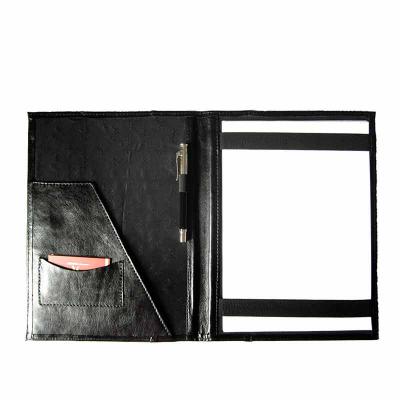 Pasta em couro com porta-papéis e documentos