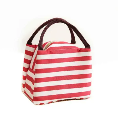 Bolsa Térmica com listras vermelha