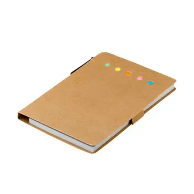 Caderno com sticky notes