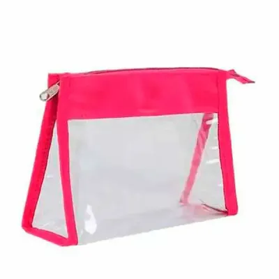 Necessaire em PVC rosa
