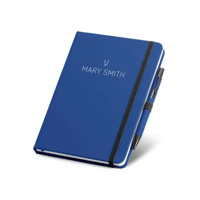 Kit de caderno A5 e esferográfica azul - personalizado