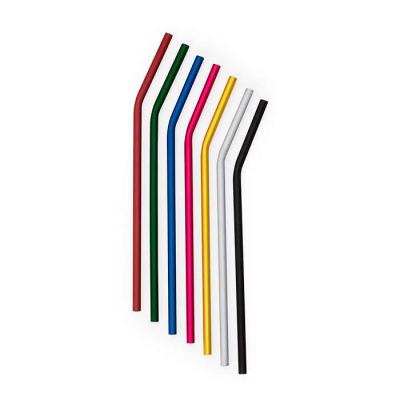 Canudo curvado em alumínio em diversas cores