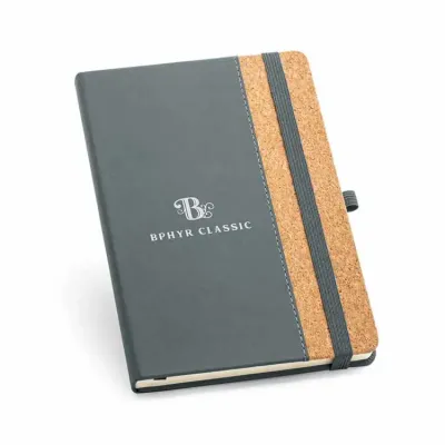 Caderno de anotações com elástico para fechamento