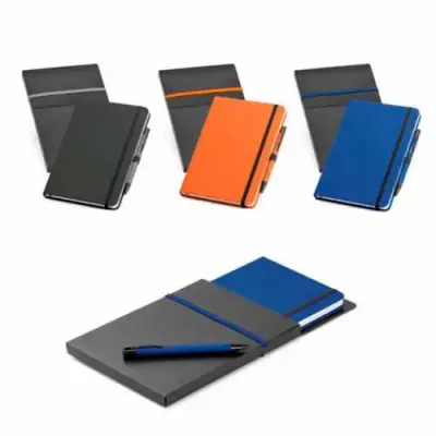 Caderno de anotações em couro sintetico