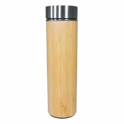 Garrafa Bambu Parede Dupla 500 ml com Infusor - com tampa