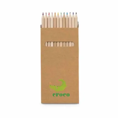 Caixa de cartão com 12 lápis de cor - personalizado