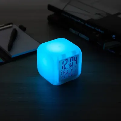 Relógio Digital LED Azul