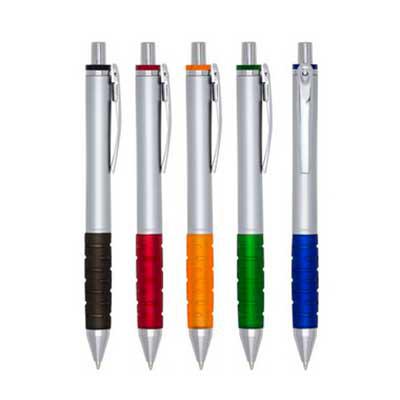 Caneta plástica várias cores