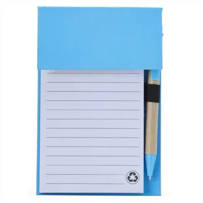 Bloco de anotações com caneta