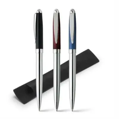 Canetas com embalagem de veludo