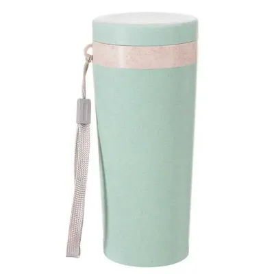 Copo térmico de fibra de bambu - verde