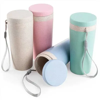 Copos térmicos de fibra de bambu - várias cores