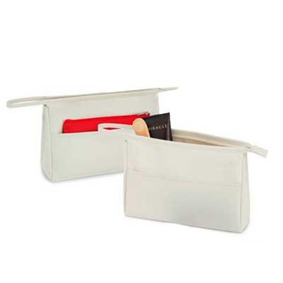 Nécessaire de cosméticos com bolso frontal