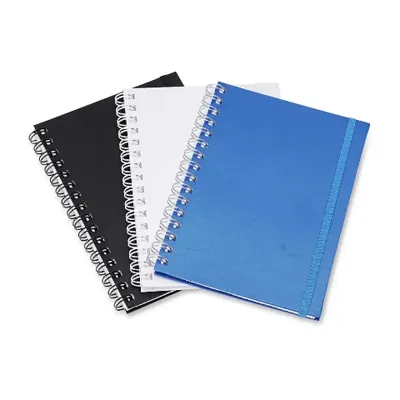 Caderno Planner: preto, branco e azul