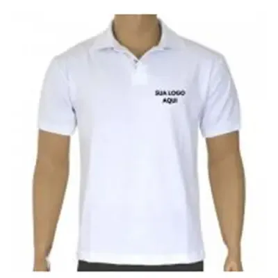 Camisa polo branca personalizada