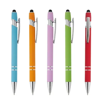 Caneta metálica touchscreen: várias cores
