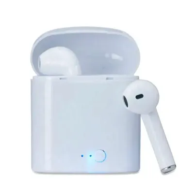 Fone de ouvido bluetooth plástico com case carregador