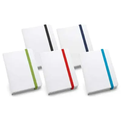 Caderno capa dura sintético - opções de cores