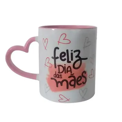 Caneca Cerâmica com Alça Coração