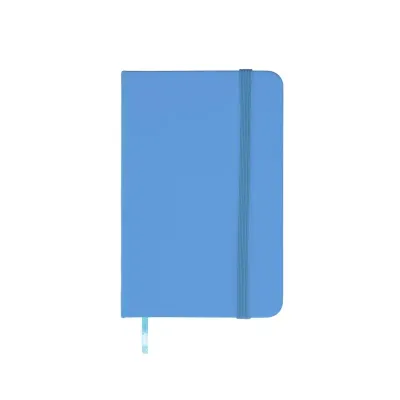 Caderneta Emborrachada Azul Claro