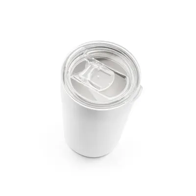 Copo térmico de viagem em aço inoxidável com parede dupla isolada a vácuo, acabamento fosco e base em cortiça