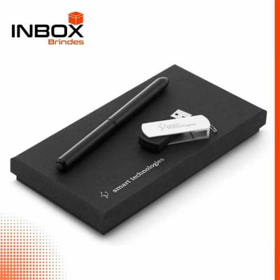 Inbox Brindes - Conjunto esferográfica e pen drive