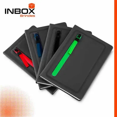 Caderno com Porta Objetos