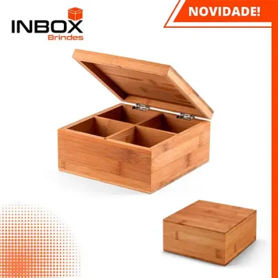 HIBISCUS. Caixa de chás em bambu