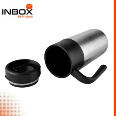 Caneca em Aço Inox - aberta