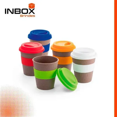 Copo de Viagem em fibra de bambu personalizado