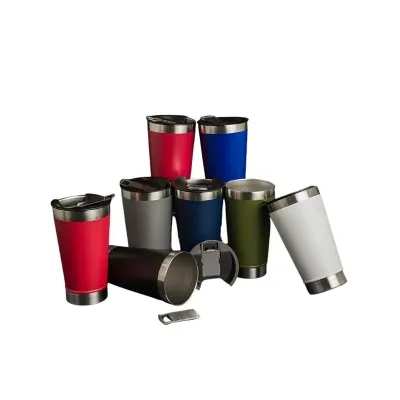 Copo Térmico 500ml com Abridor: várias cores