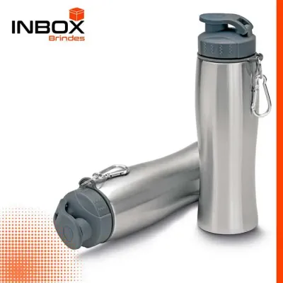 Garrafa Inox com Mosquetão