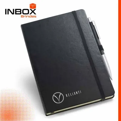 Kit de caderno e esferográfica