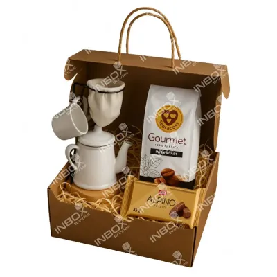 Kit café com bule e caneca