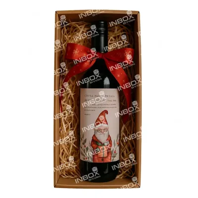 Mini vinho 250 com rótulo personalizado em caixa kraft