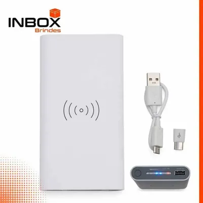 Power Bank 8000mAh com Carregamento via Indução ou via Cabo - principal