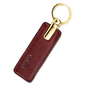 Chaveiro personalizado todo pespontado, com ferragem e argola.