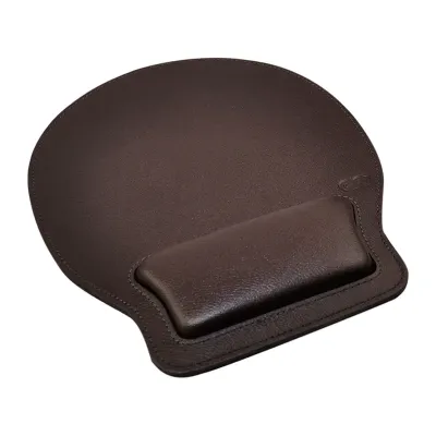 Mouse pad com apoio de pulso, todo pespontado