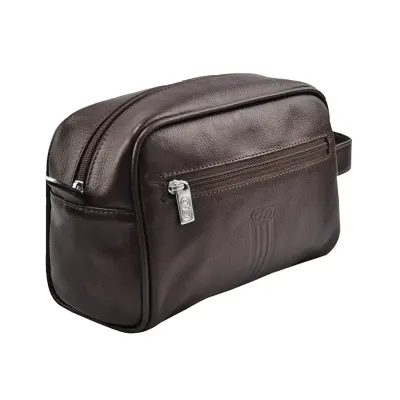 Necessaire com alça de mão e bolso externo