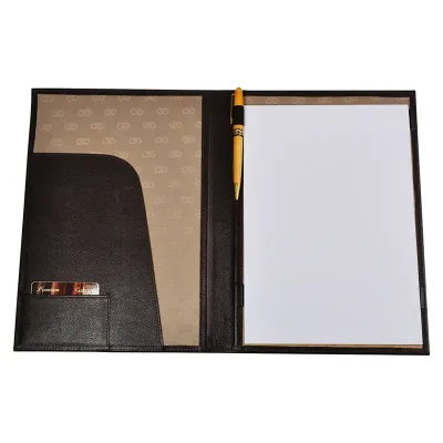 Pasta convenção contendo porta bloco