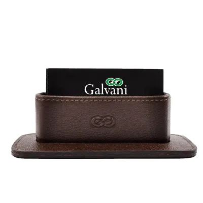 Porta Cartões de mesa em Couro Personalizado