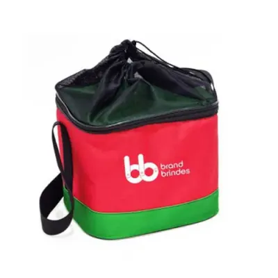 Bolsa Térmica Dobrável 15 litros em Poliéster 600 com alça de ombro, bolso de tela com fechamento...