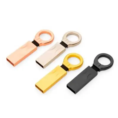 Pen drive de alumínio color, disponível com memória de 4GB, 8GB e 16GB . Possui argola para chave...